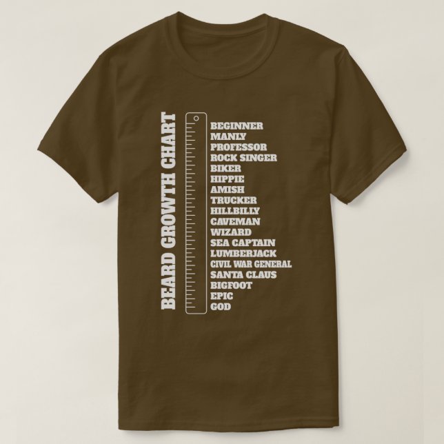 Tillväxtdiagram för Beard Älskare Manar-skägg 1 T Shirt (Design framsida)