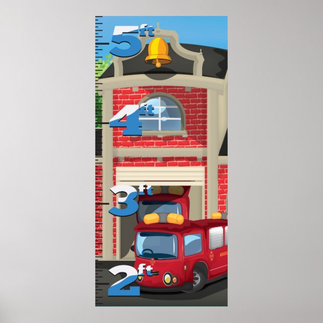 Tillväxtdiagram för brand Station Poster (Framsidan)
