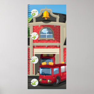 Tillväxtdiagram för brand Station Poster