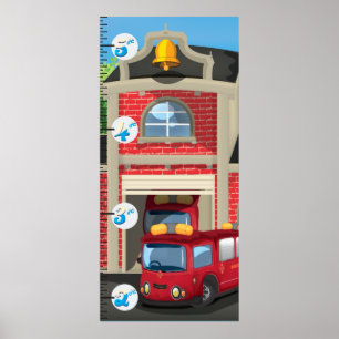 Tillväxtdiagram för brand Station Poster