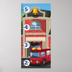 Tillväxtdiagram för brand Station Poster