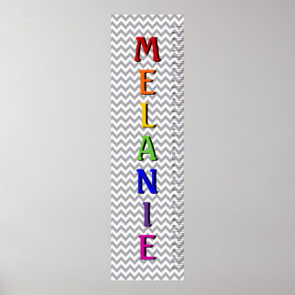 Tillväxtdiagram för Chevron Seven Brev Namn Poster