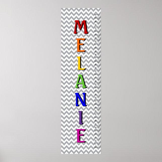 Tillväxtdiagram för Chevron Seven Brev Namn Poster (Framsidan)