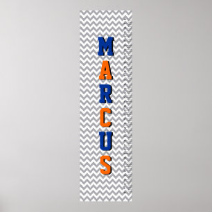 Tillväxtdiagram för Chevron Sex Brev Namn Poster