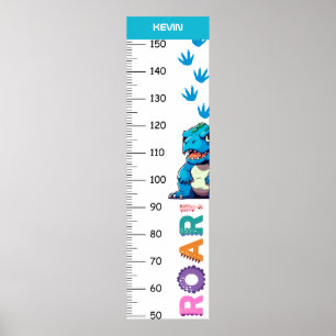 Tillväxtdiagram för cute-dinosaurier poster