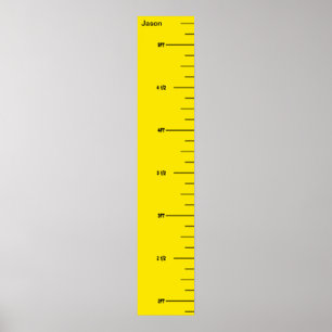 Tillväxtdiagram för linjalen gult poster
