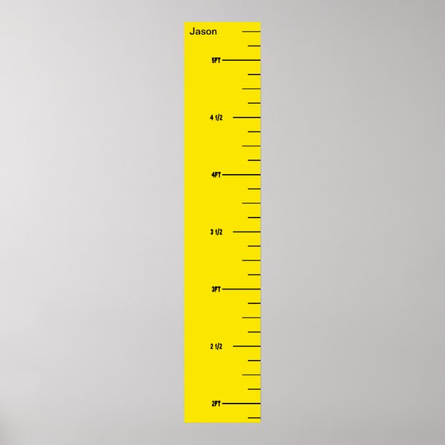 Tillväxtdiagram för linjalen gult poster (Framsidan)