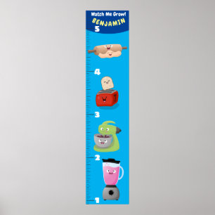 Tillväxtdiagram för tecknad av kute-elektronik poster