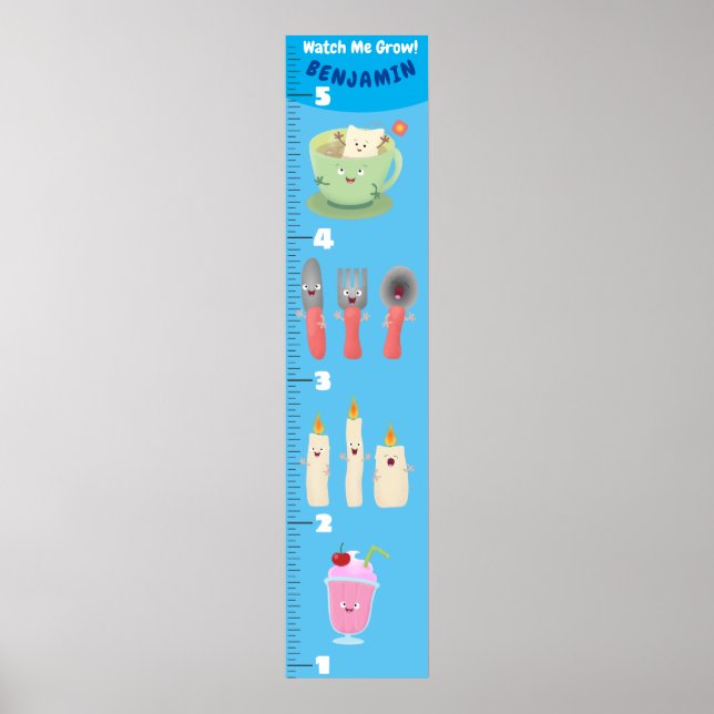 Tillväxtdiagram för tecknad av matsalar i bord poster (Framsidan)