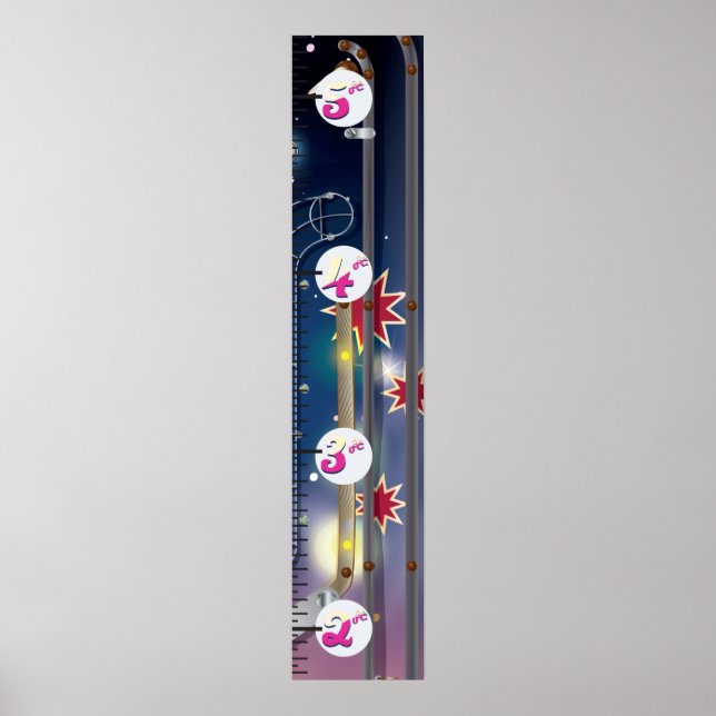 Tillväxtdiagram för toppen Space Pinball Maskin. Poster (Framsidan)
