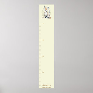 Tillväxtdiagram för Woodland Fox för barn Poster