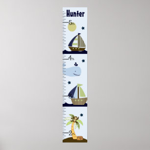 Tillväxtdiagram över personlig ahoy Mate/Sailboat/ Poster