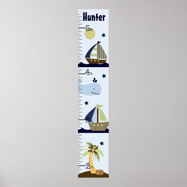Tillväxtdiagram över personlig ahoy Mate/Sailboat/ Poster (Framsidan)