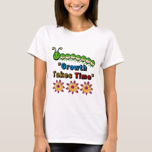 Tillväxten tar tidsinspirerande vattenpelarcitat t shirt