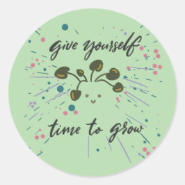 Tillväxtens inspirationskonstruktion runt klistermärke