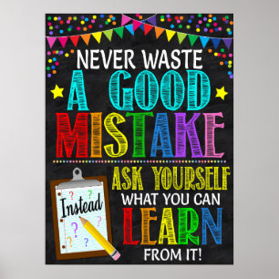 Tillväxtmindset Classroom Poster