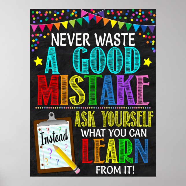 Tillväxtmindset Classroom Poster (Framsidan)