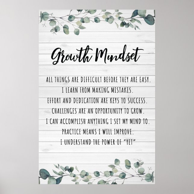 Tillväxtmindset Classroom Poster (Framsidan)