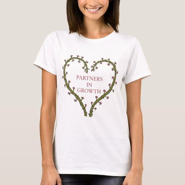 Tillväxtpartner: Hjärtformade Blommigtar T Shirt (Framsida)