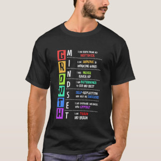 Tillväxttänkande Positiv Motiverande Klassrums Te T Shirt