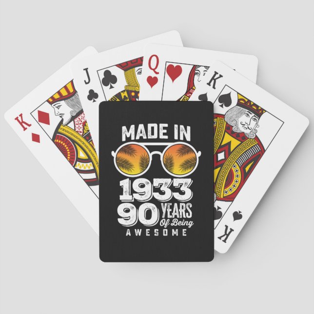 Tillverkad 1933 90 år av Fantastisk Casinokort (Baksidan)