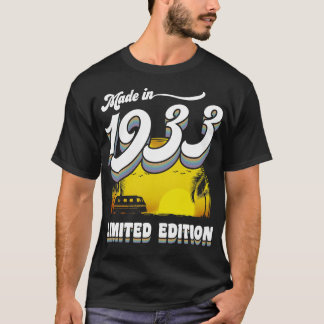Tillverkad 1933 90:e födelsedagsgåva 90 år gammal  t shirt