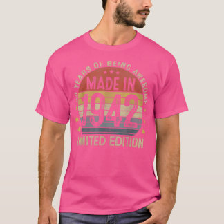 Tillverkad 1942 Begränsad utgåva 80 år gamla gåvor T Shirt