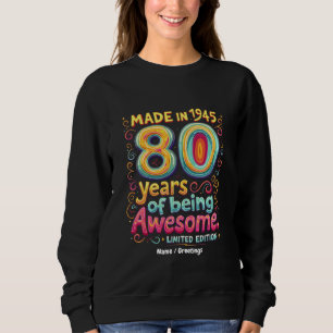 Tillverkad 1945, 80 år av fantastiskhet t shirt