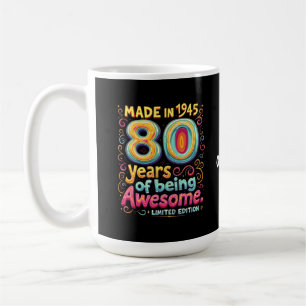 Tillverkad 1945, 80 år av Vara Fantastisk Kaffemugg
