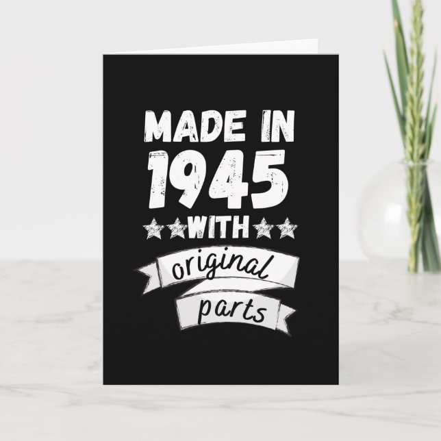 tillverkad 1945 med originaldelar, kort (Framsida)