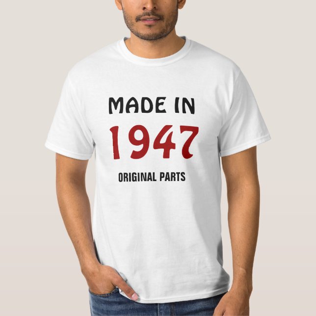 Tillverkad 1947, originaldelar, t-shirt (Framsida)