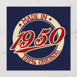 Tillverkad 1950 kort