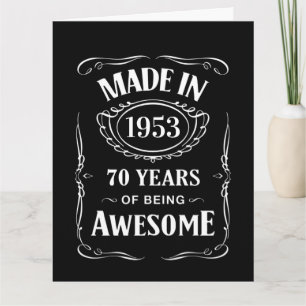 Tillverkad 1953 70 år som fantastisk 2023-dag kort