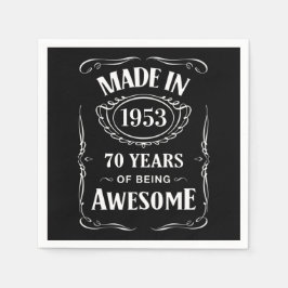Tillverkad 1953 70 år som fantastisk 2023-dag pappersservett