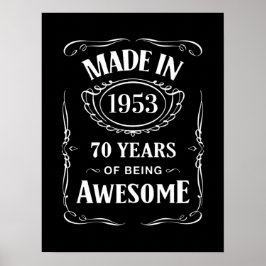Tillverkad 1953 70 år som fantastisk 2023-dag poster