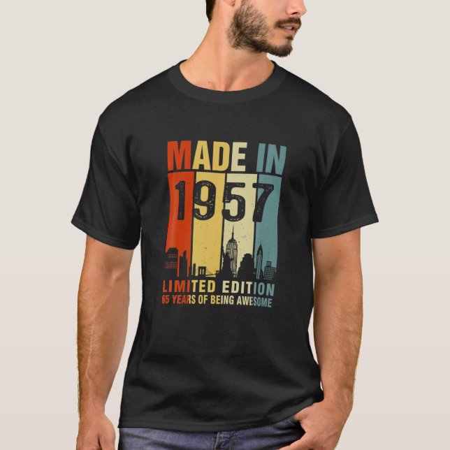 Tillverkad 1957 Begränsad utgåva 65 år av Awe T Shirt (Framsida)