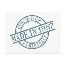 Tillverkad 1957 Födelseår Rund Gummistämpel Logo