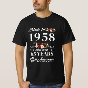 Tillverkad 1958 Begränsad utgåva 65 år T Shirt