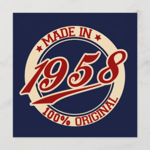 Tillverkad 1958 kort