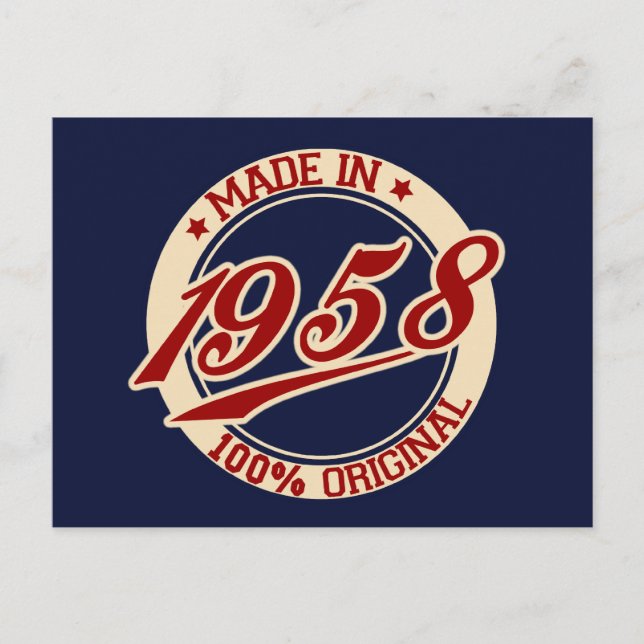 Tillverkad 1958 vykort (Framsida)