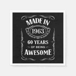 Tillverkad 1963 60 år som fantastisk 2023-dag pappersservett