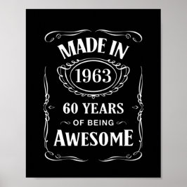Tillverkad 1963 60 år som fantastisk 2023-dag poster