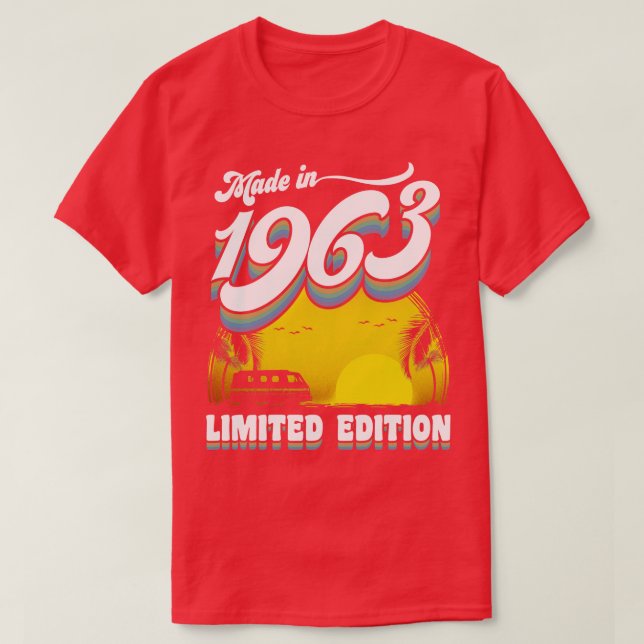 Tillverkad 1963 60:e födelsedagsgåva 60 år gammal  t shirt (Design framsida)