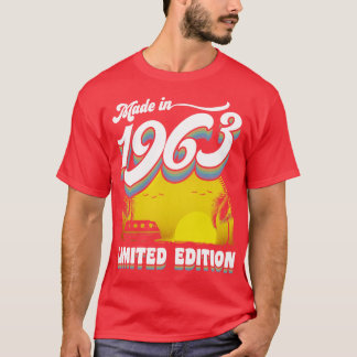 Tillverkad 1963 60:e födelsedagsgåva 60 år gammal  t shirt