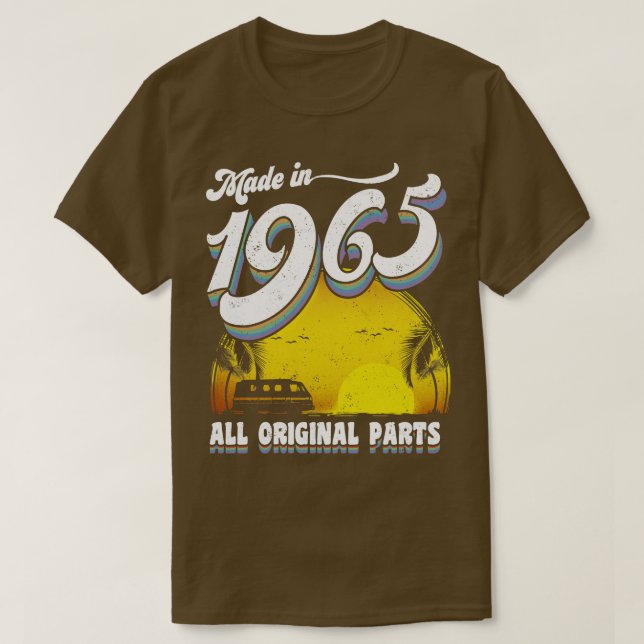 Tillverkad 1965 - alla originaldelar 53d födelseda t shirt (Design framsida)