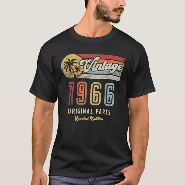 Tillverkad 1966 Begränsad Edition Gift Funny Retro T Shirt (Framsida)