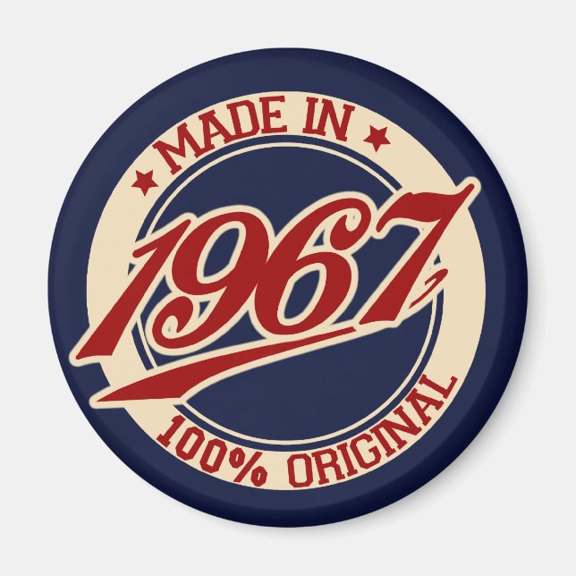 Tillverkad 1967 magnet (Framsidan)