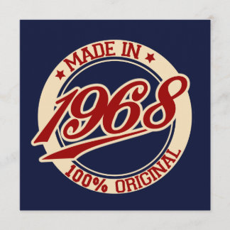 Tillverkad 1968 kort