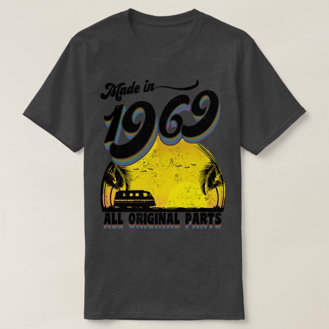 Tillverkad 1969 Alla originaldelar T Shirt (Design framsida)