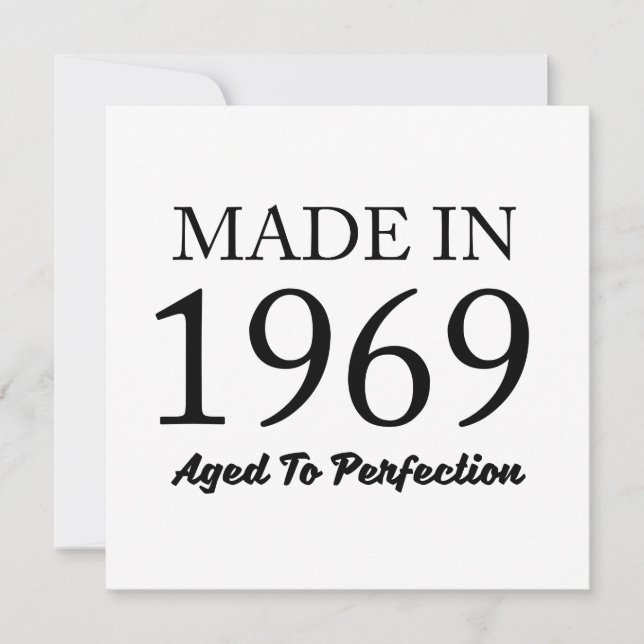 Tillverkad 1969 kort (Framsida)